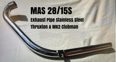 MAS28/15S Exhaust Pipe-Thruxton & Mk2 Clubman 1.3/4