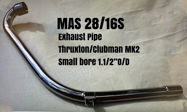 MAS28/16S Exhaust Pipe Stainless Thruxton