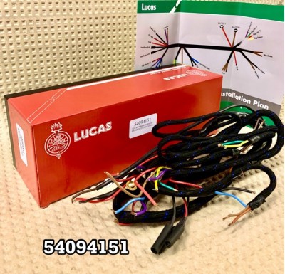 54094151 Lucas Wiring Harness Braided Cotton Cover